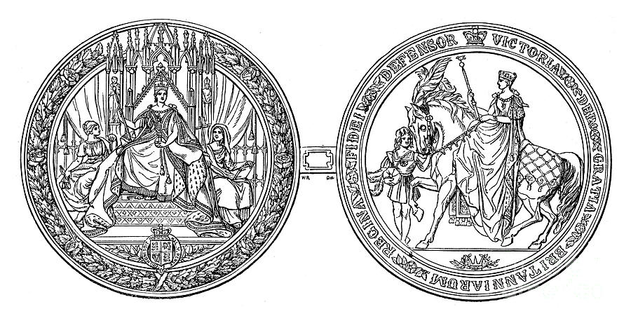 The Great Seal Of Queen Victoria, C1895 Drawing by Print Collector