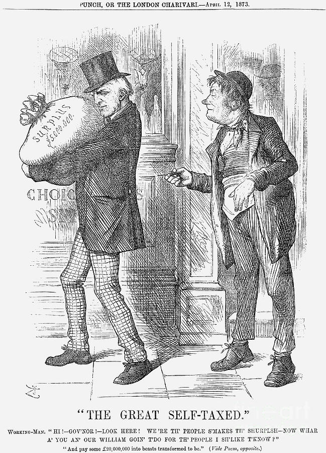 The Great Self-taxed, 1873. Artist Drawing by Print Collector