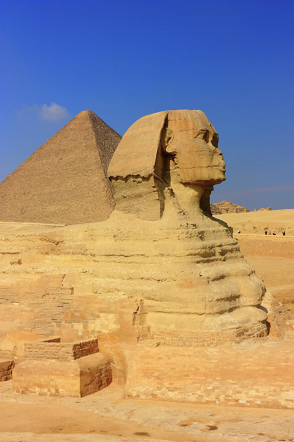 The Great Sphinx and the Pyramid of Cheops Giza Egypt Photograph by ...