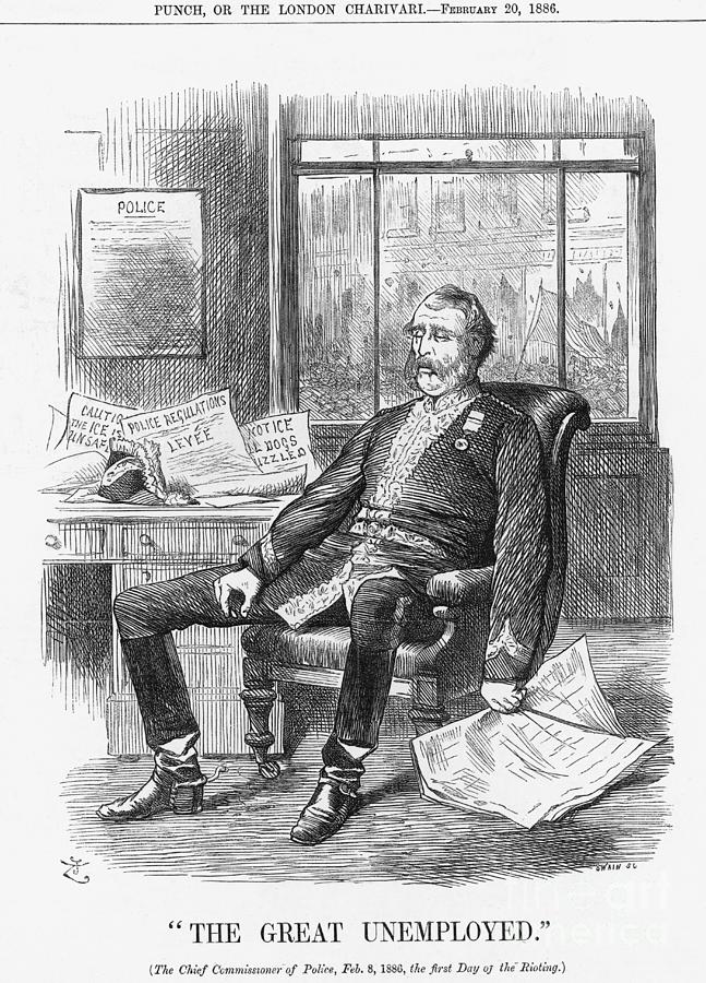 The Great Unemployed, 1886. Artist Drawing by Print Collector