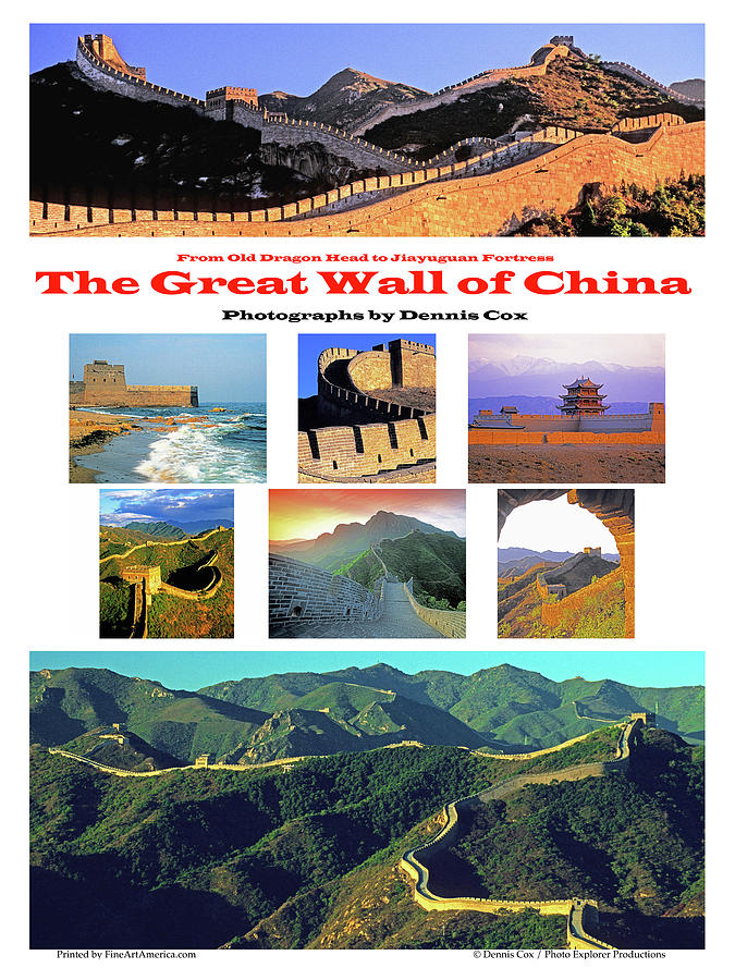 Travel Poster Photograph - The Great Wall of China Travel Poster by Dennis Cox