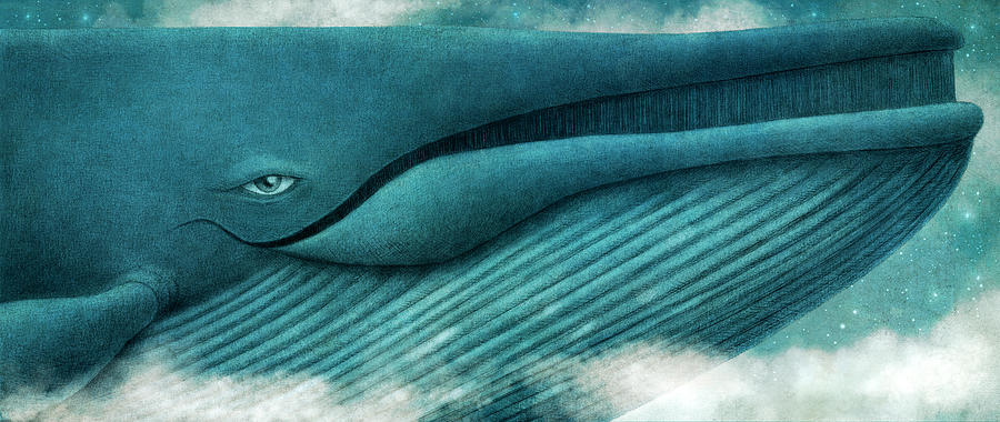 Whale Drawing - The Great Whale by Eric Fan