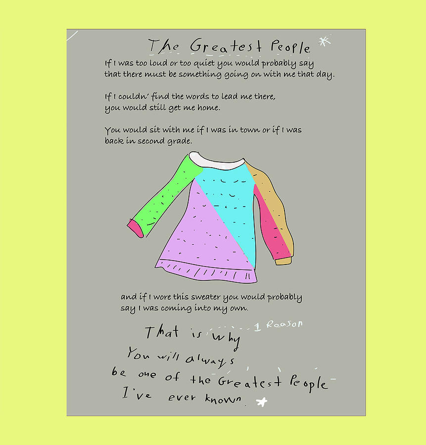 the Greatest people Drawing by Ashley Rice the Greatest people Drawing by Ashley Rice