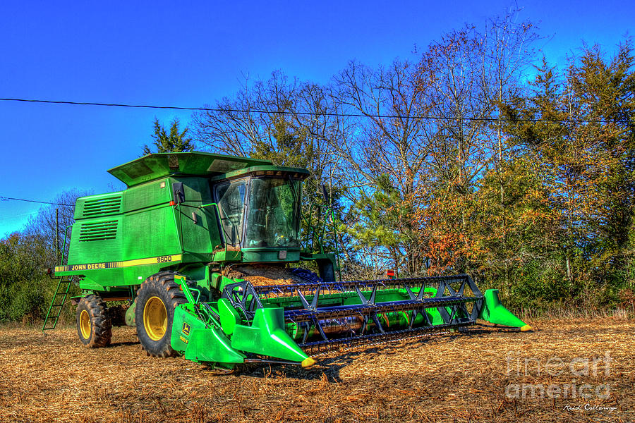 The Green Giant John Deere 9600 Combine Farming Art Photograph by Reid Callaway