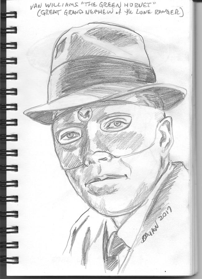 The Green Hornet Drawing by Bryan Bustard