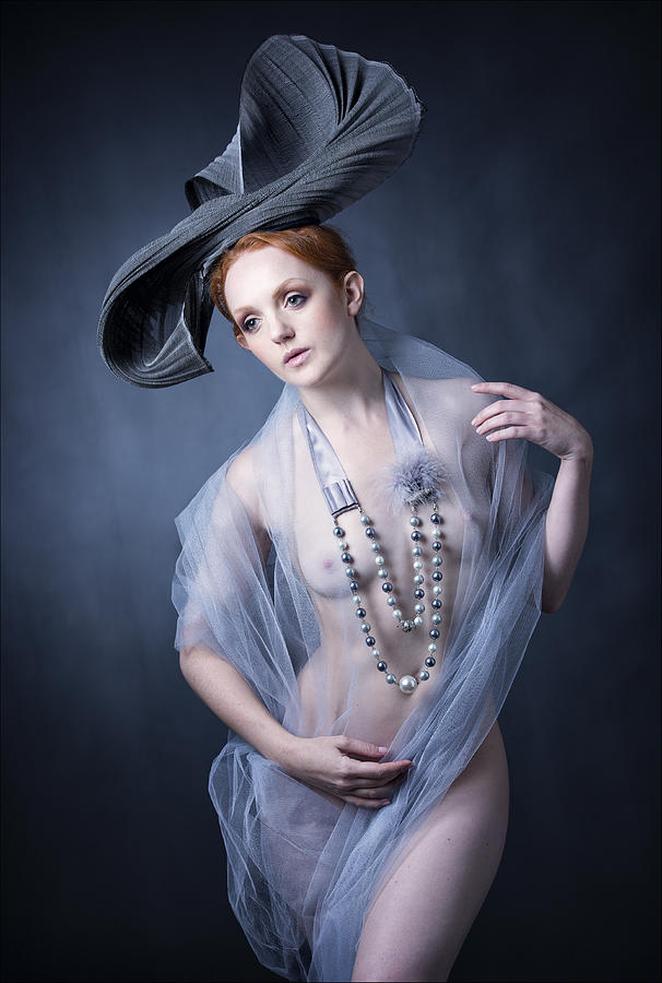 Nude Photograph - The Grey Hat by Ross Oscar