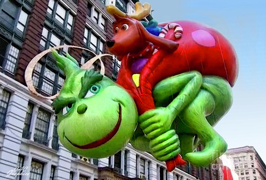 The Grinch Macys Thanksgiving Day Parade Digital Art by CAC Graphics