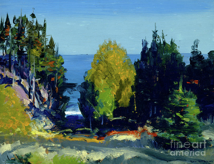 The Grove  Monhegan, 1911 Painting by George Wesley Bellows