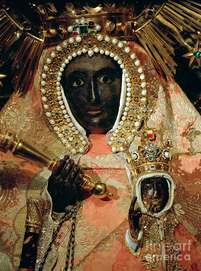 The Guadalupe Madonna Detail Painting by Spanish School