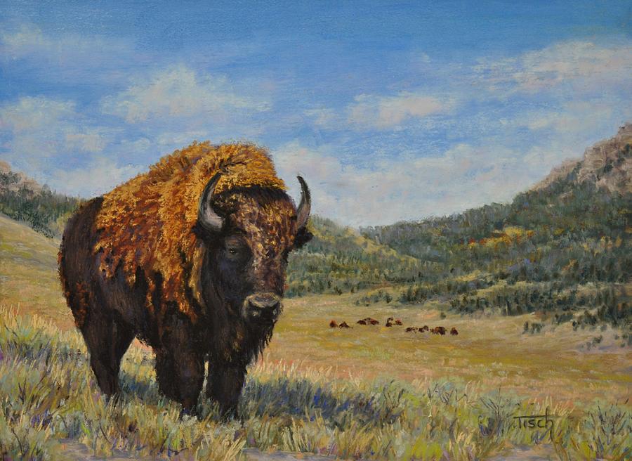 Yellowstone National Park Painting - The Guardian by Lee Tisch Bialczak
