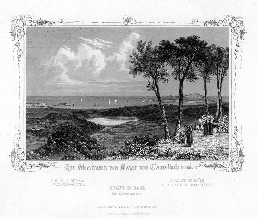 The Gulf Of Baja From Camaldoli, Italy Drawing by Print Collector The Gulf Of Baja From Camaldoli, Italy Drawing by Print Collector