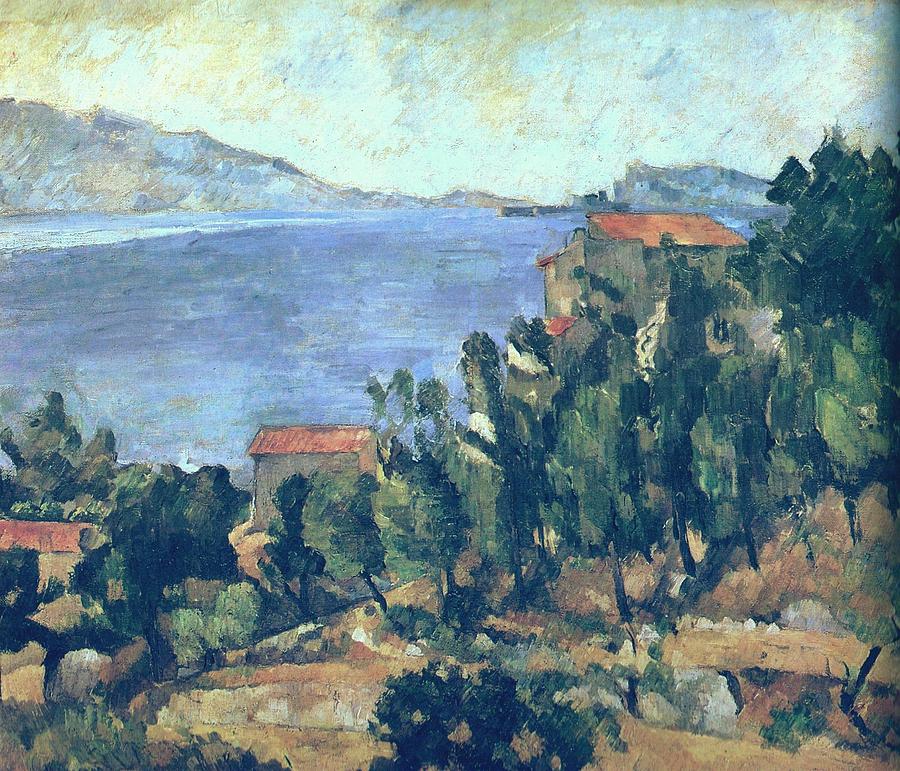 The Gulf Of Marseille And Mountain 1882 86 Painting