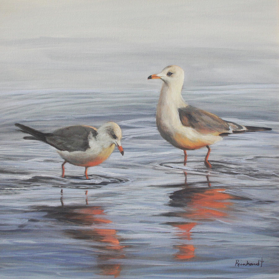 The Gulls Painting by Lisa Reinhardt