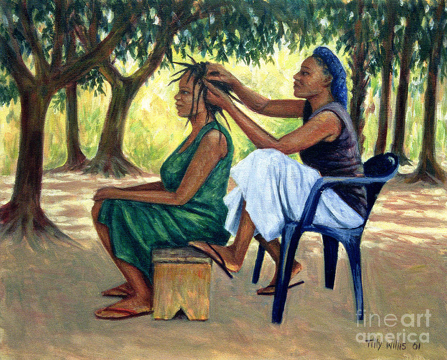 The Hairdresser, 2001 Painting by Tilly Willis