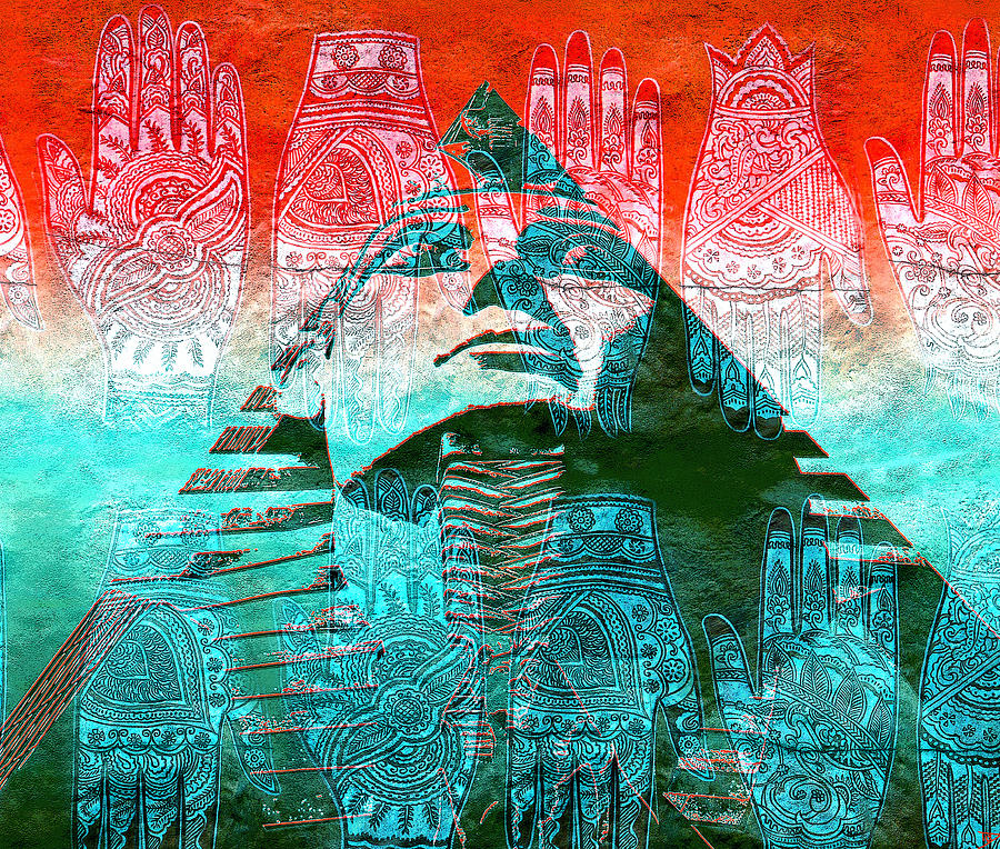 Hands Mixed Media - The hands that built the pyramids by David Lee Thompson