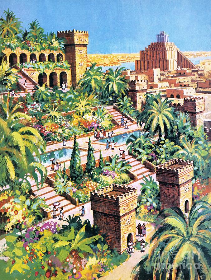The Hanging Gardens Of Babylon Painting by Harry Green Fine Art America