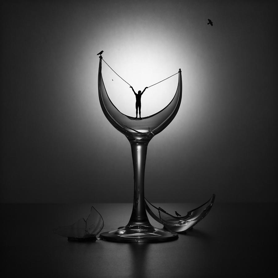 Black And White Photograph - The Hangover Syndrome by Victoria Ivanova