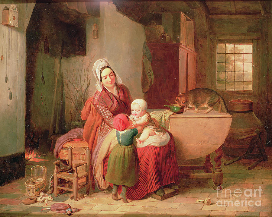 The Happy Mother Painting by Antoine De Bruycker