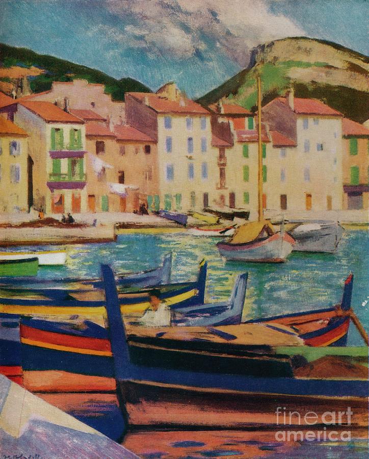 The Harbour, Cassis, C.1924 1932 Drawing by Print Collector The Harbour, Cassis, C.1924 1932 Drawing by Print Collector