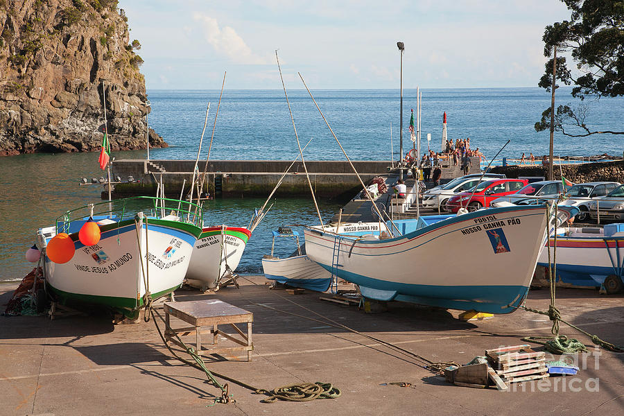 Boat Photograph - The harbour of Caloura by Gaspar Avila