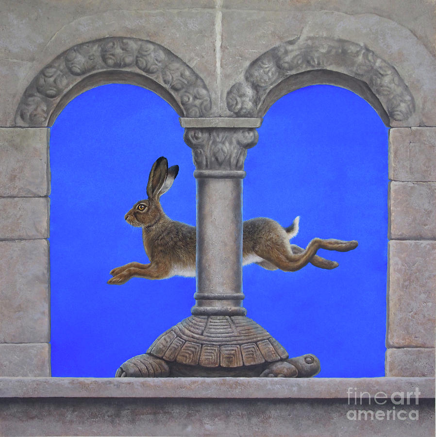 The Hare And The Tortoise Painting by Tim Hayward