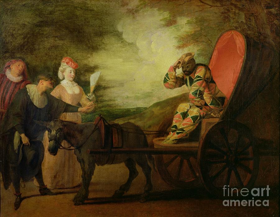 The Harlequin, Emperor Of The Moon, C.1712 Painting by Jean Antoine Watteau