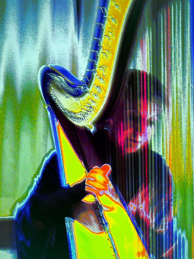 The Harpist Digital Art by Cliff Wilson