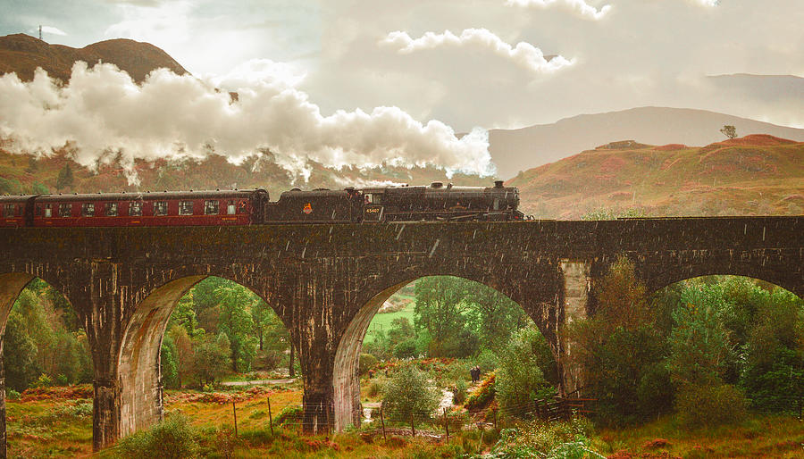 Landscape Photograph - The Harry Potter Train by Francesca Ferrari