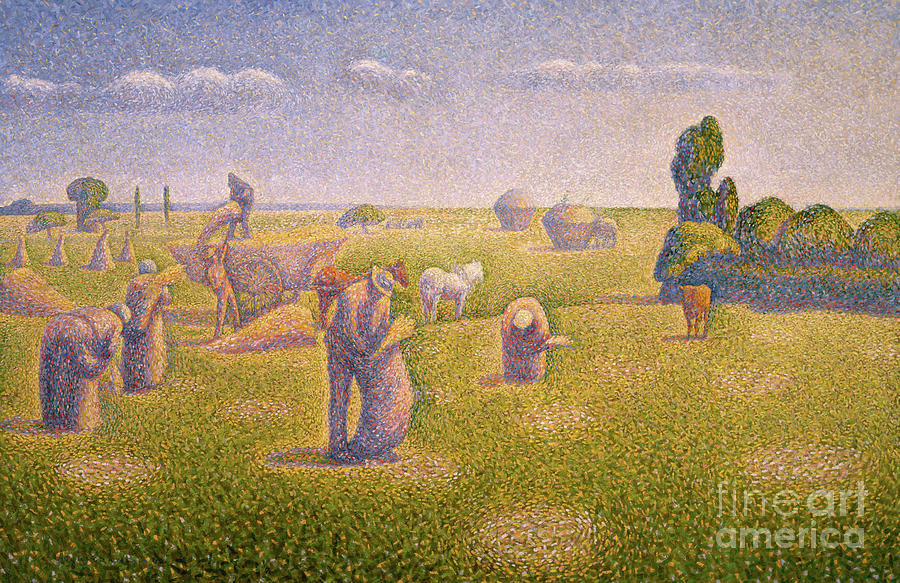 The Harvesters, 1892 Painting by Charles Angrand