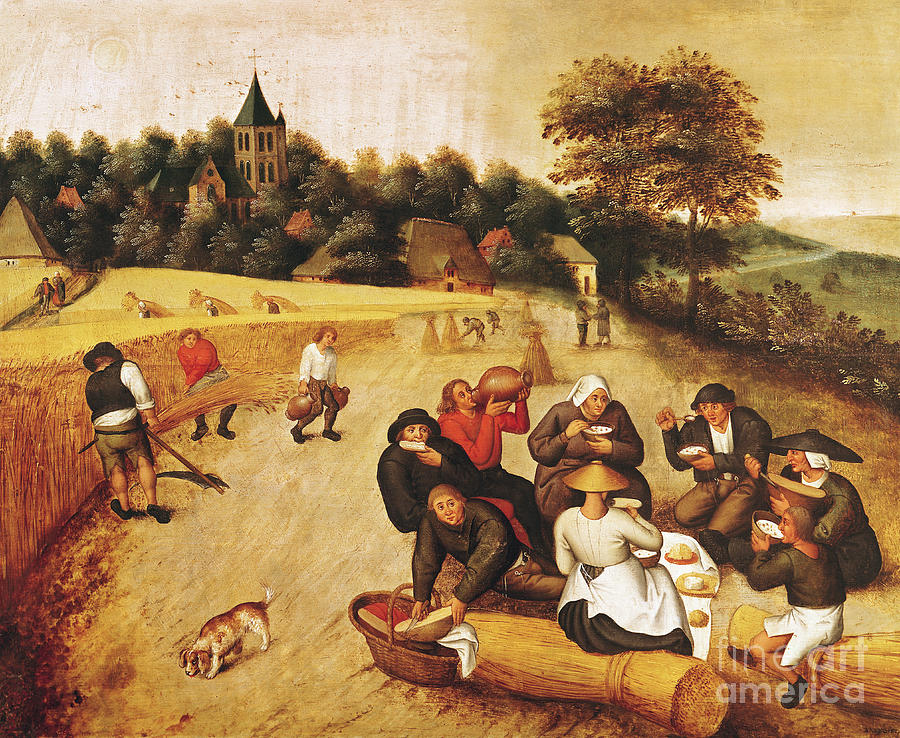 The Harvester's Meal Painting by Pieter The Younger Brueghel - Pixels