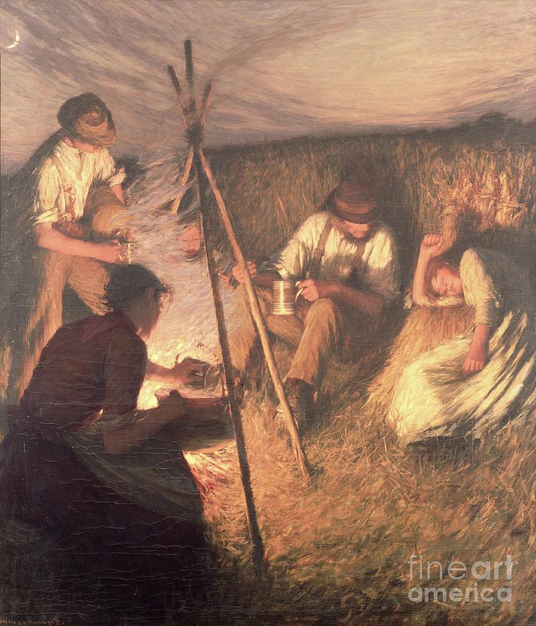 Tiredness Painting - The Harvesters Supper, 1898 by Henry Herbert La Thangue