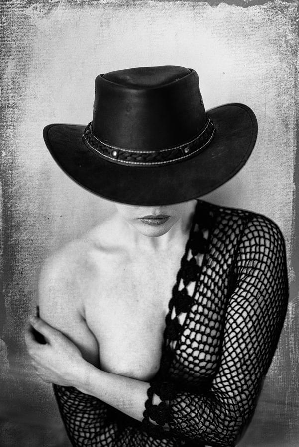 Black And White Photograph - The Hat by Colin Dixon