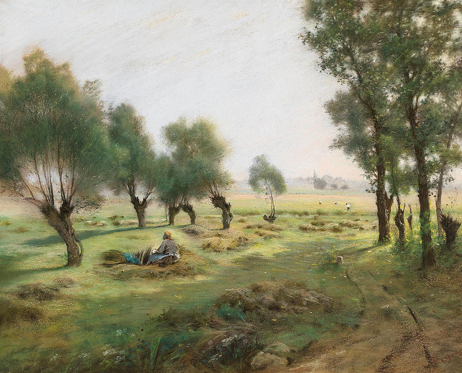 The hay harvest Painting by Federico Rossano