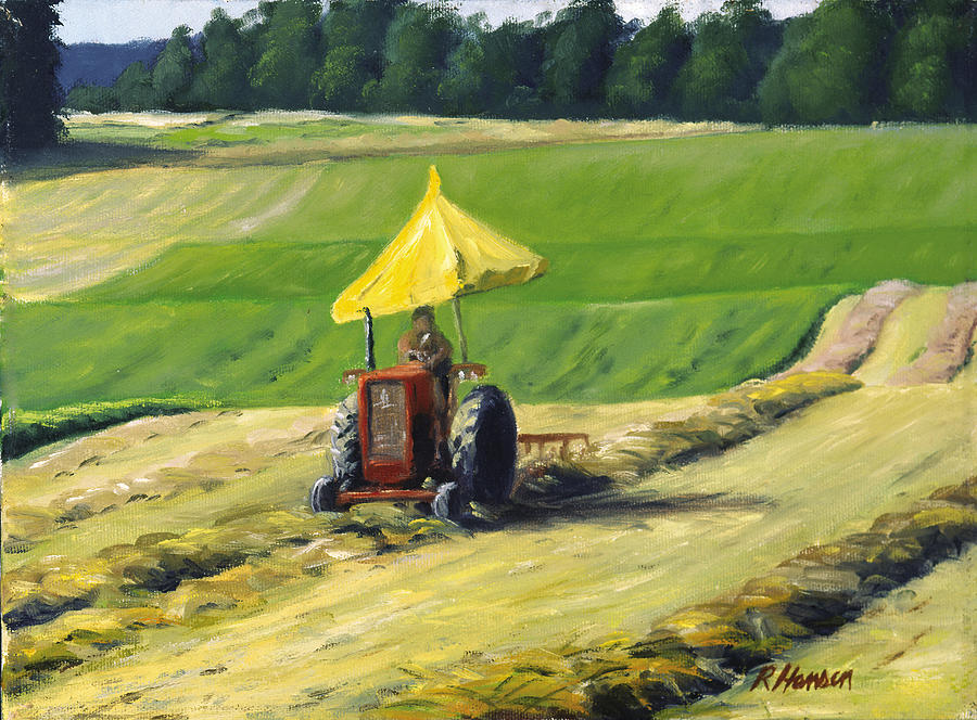 Farm Animals Painting - The Haymaker by Rick Hansen