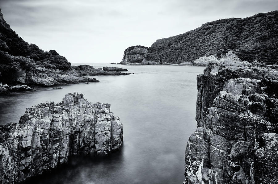 The Heads In Knysna - Monochrome Photograph by Funky-data