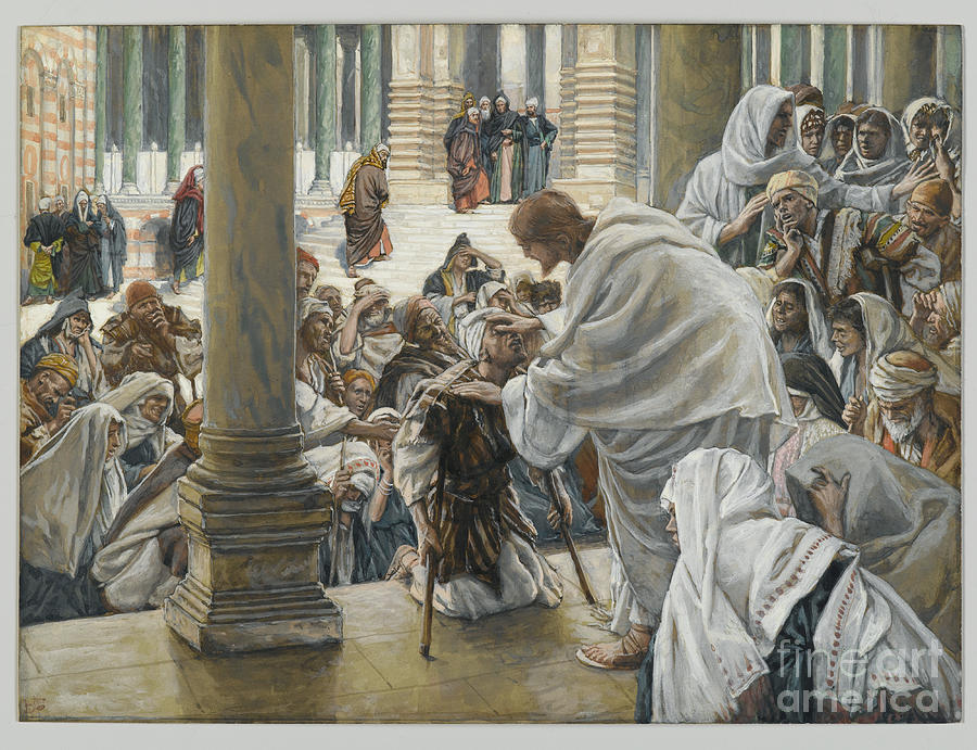 The Healing Of The Lame In The Temple Illustration For the Life Of