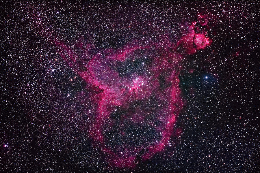 Space Photograph - The Heart Nebula In Cassiopeia by Alan Dyer