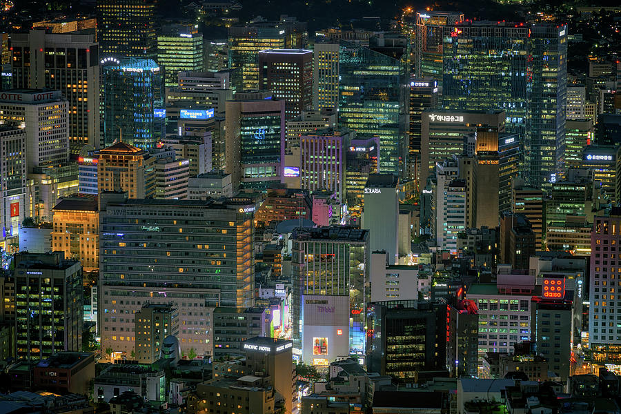 Skyline Photograph - The Heart of Seoul by Rick Berk