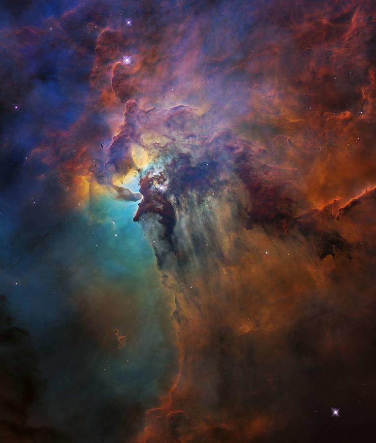 the heart of the Lagoon Nebula Painting by Celestial Images