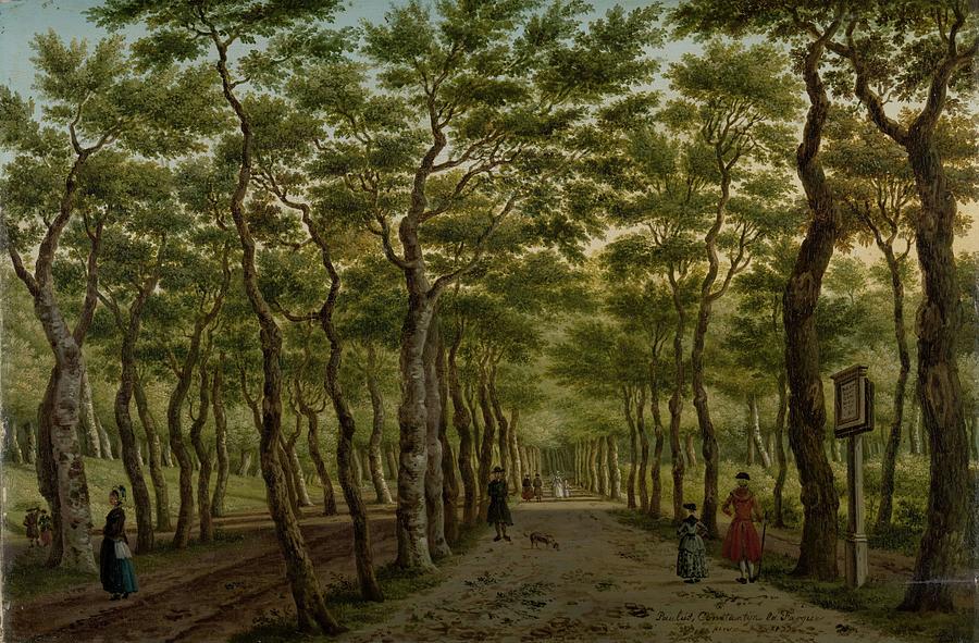 The Herepad in the Haagse Bos. The Scheveningen Woods near The Hague. Painting by Paulus Constantijn la Fargue