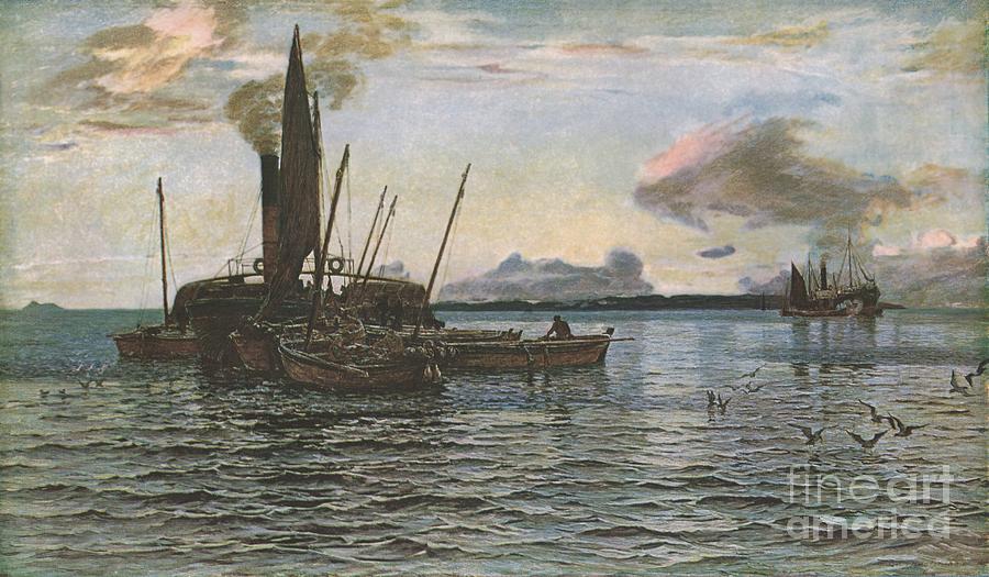 The Herring Market At Sea On Loch Fyne Drawing by Print Collector