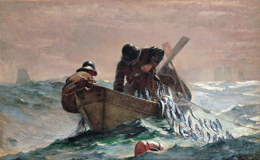 Winslow Homer Painting - The Herring Net - Digital Remastered Edition by Winslow Homer