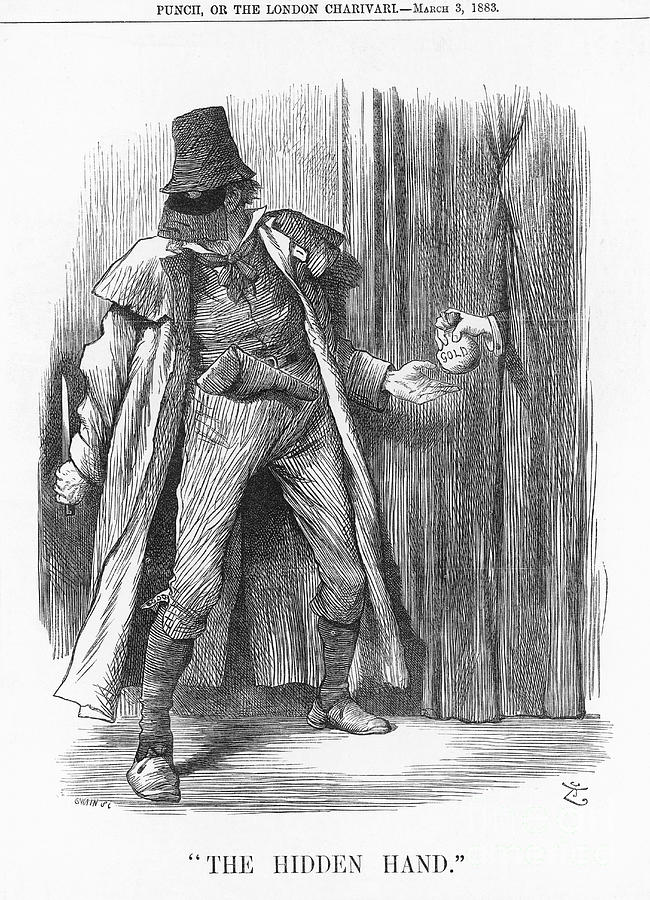 The Hidden Hand, 1883. Artist Joseph Drawing by Print Collector