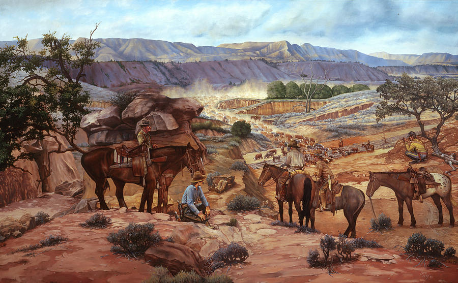 Desert Painting - The Hidecutters by Les Ray