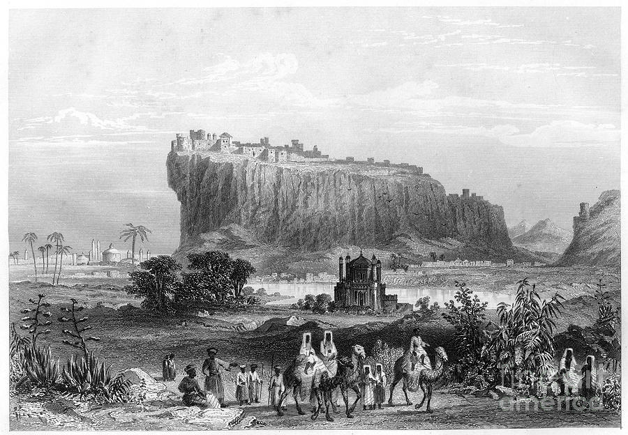 The Hill Fortress Of Gwalior, India Drawing by Print Collector