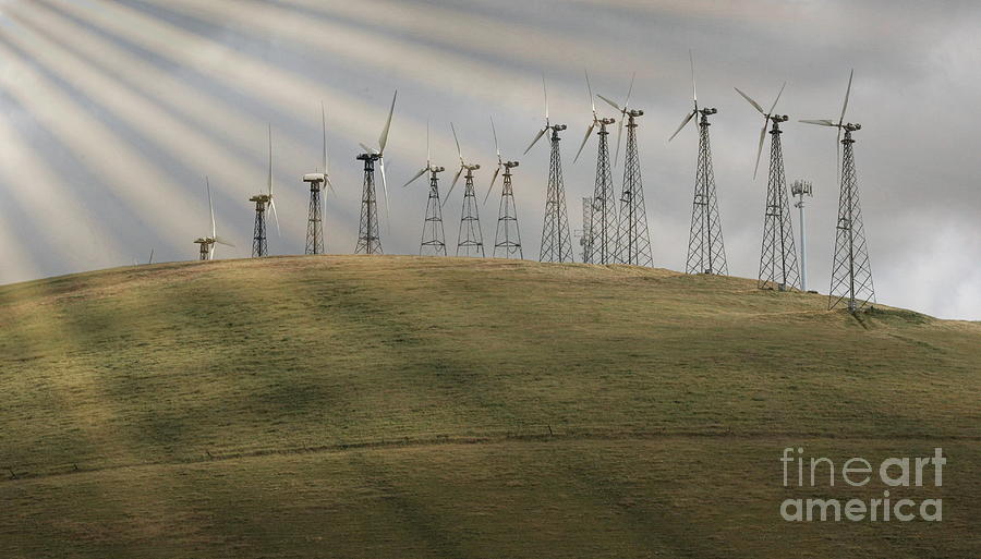 The Hills Are Alive with Wind Turbines  Photograph by Chuck Kuhn