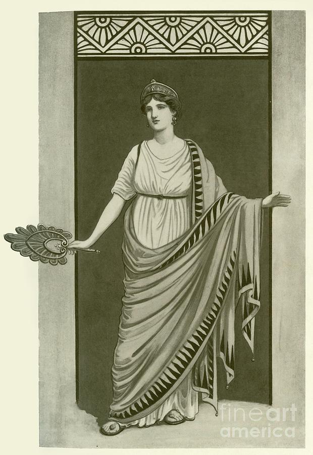 The Himation A Garment Worn In Greece Drawing by Print Collector