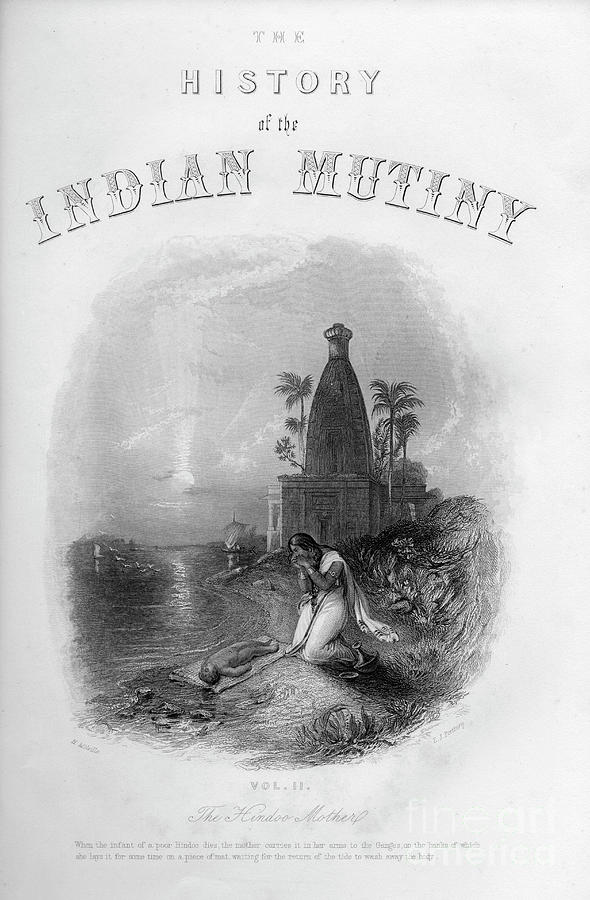 The Hindoo Mother, C1860.artist Ej Drawing by Print Collector