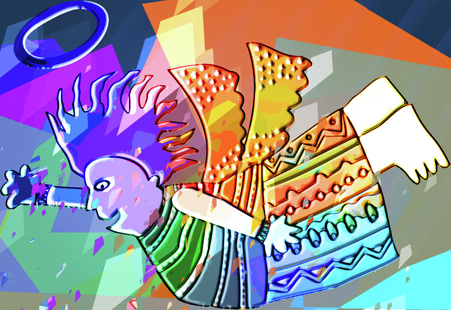 The Hippie Angel Digital Art by Pheasant Run Gallery - Pixels