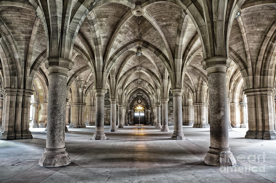 Education Photograph - The Historic Cloisters Of Glasgow by Jane Rix Education Photograph - The Historic Cloisters Of Glasgow by Jane Rix